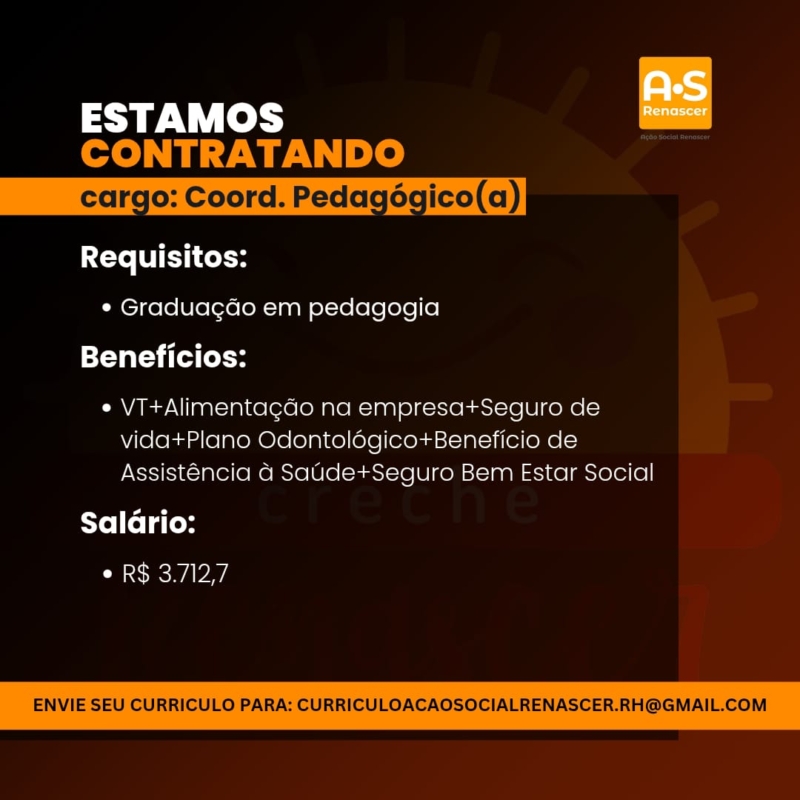 Contratando Coord. Pedagógico