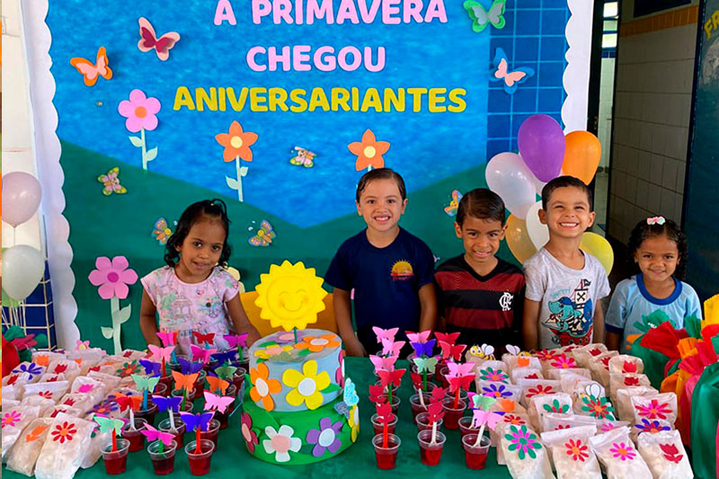 CEPI Estrela do Cerrado realiza Festa da Primavera em homenagem aos Aniversariantes do Trimestre
