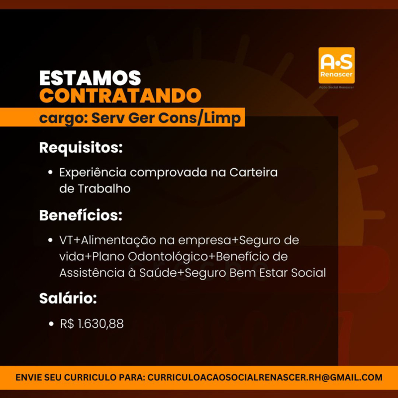 Contratando serv gerais