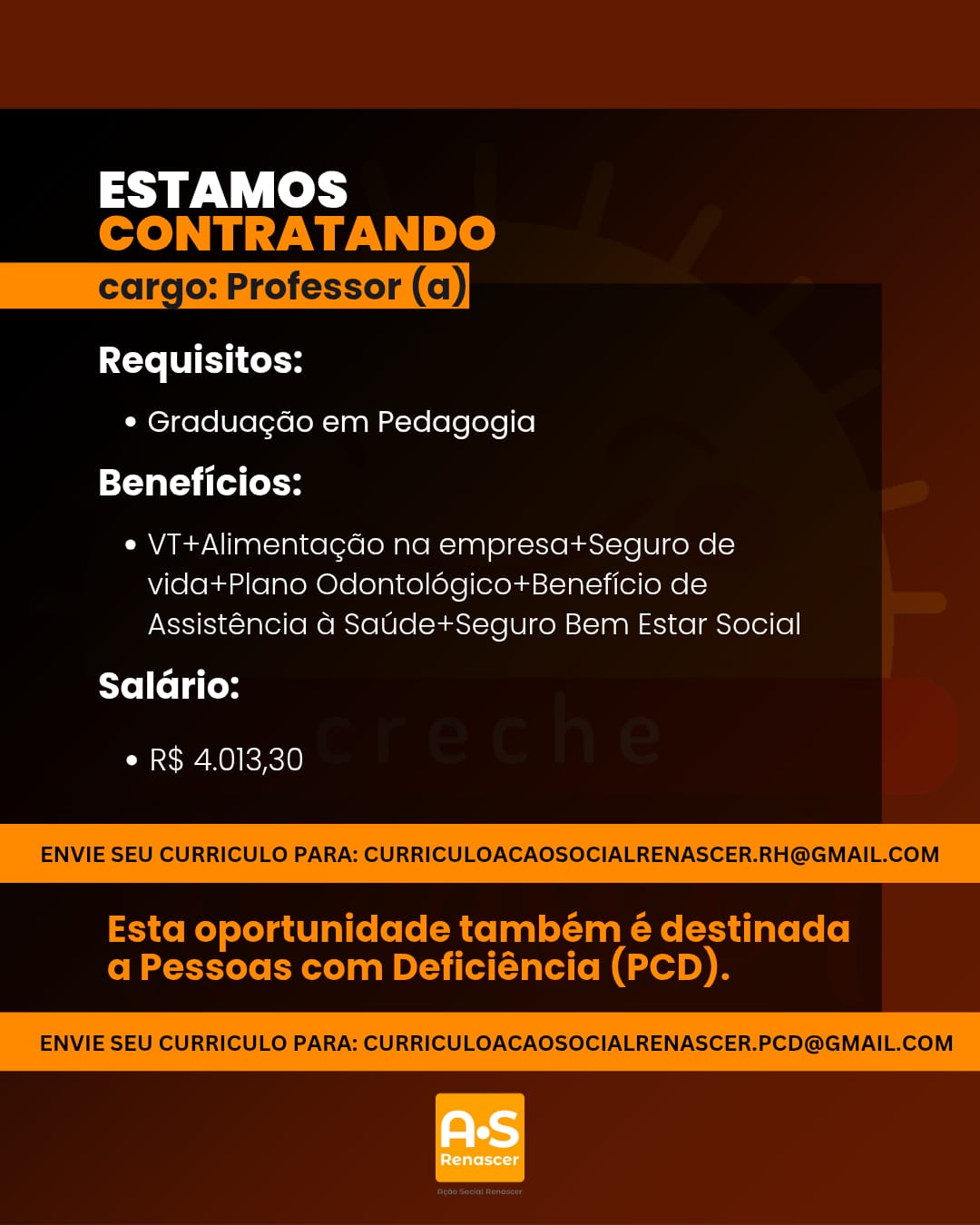 trabalhe conosco 2026 (Professor)